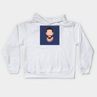 Sergio Ramos Minimalistic Face Art Kids Hoodie